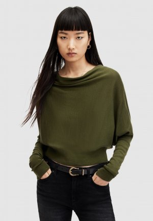 Вязаный свитер RIDLEY CROP , цвет forest green AllSaints