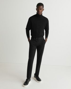 Узкие черные мужские брюки чинос , черный Florentino. Цвет: черный