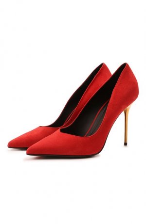 Замшевые туфли Ruby Balmain. Цвет: красный