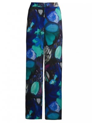 Креповые брюки Kayla с цветочным принтом , синий Ungaro