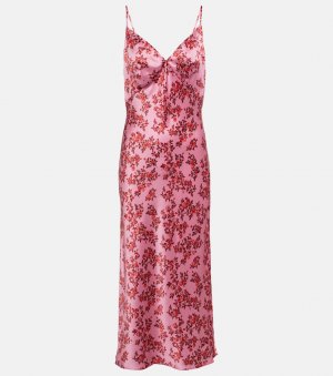 Платье-комбинация trinny из шелкового атласа с цветочным принтом, красный Emilia Wickstead