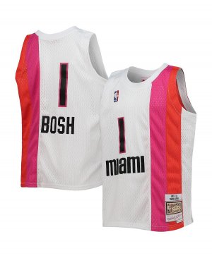 Джерси Big Boys Chris Bosh White Miami Heat 2011-12 Hardwood Classics Swingman Mitchell & Ness