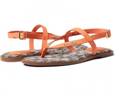 Сандалии COACH Josie Leather Sandal, оранжевый