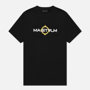 Мужская футболка Logo Print MA.Strum. Цвет: чёрный