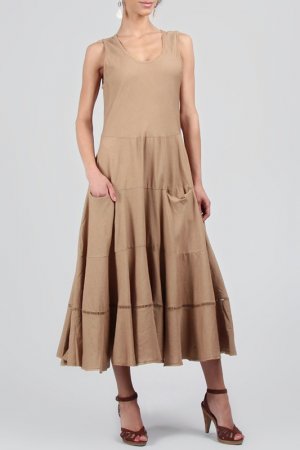 Платье Tera bora. Цвет: коричневый