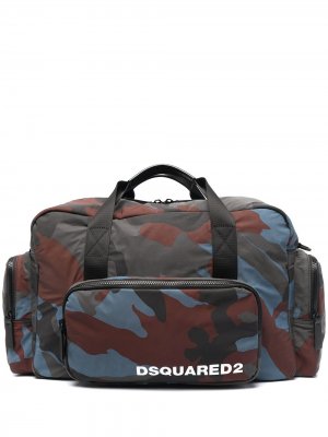 Спортивная сумка с камуфляжным принтом Dsquared2. Цвет: синий