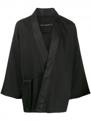 Пальто-кимоно свободного кроя Alchemy. Цвет: черный