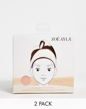 Набор из 2 полотенец для волос -Белый Zoe Ayla