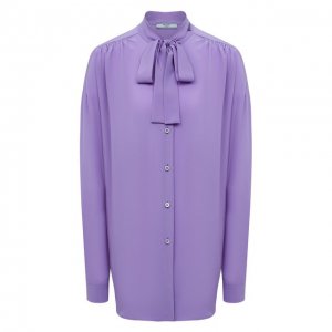 Шелковая блузка Prada. Цвет: сиреневый