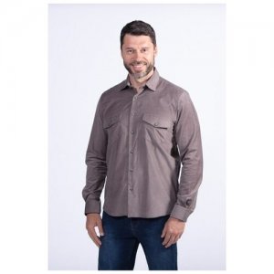 Рубашка мужская вельвет 11043 Grey L Серый Montana. Цвет: серый