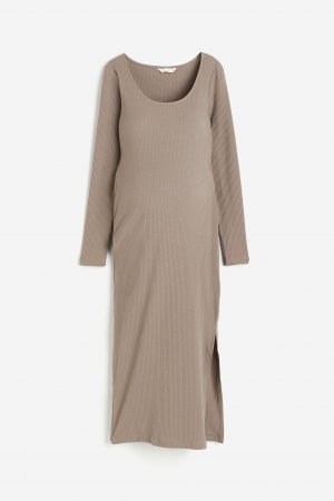 МАМА Облегающее платье в рубчик H&M