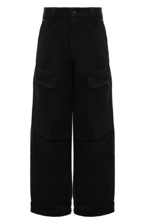 Хлопковые брюки-карго RTA. Цвет: чёрный