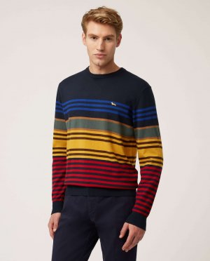 Разноцветный мужской свитер с круглым вырезом, мультиколор HARMONT&BLAINE