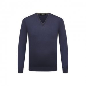 Пуловер из шелка и хлопка Gran Sasso. Цвет: синий