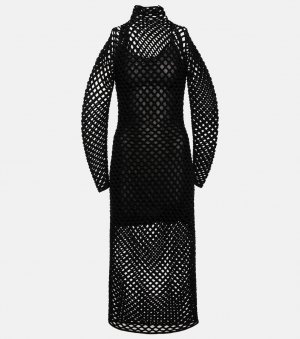 Прозрачное сетчатое платье ALAÏA, черный Alaïa