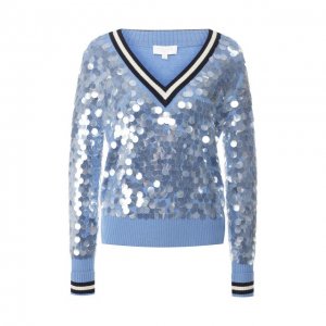 Шерстяной пуловер Escada Sport. Цвет: голубой