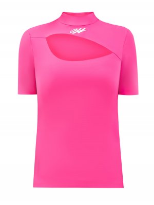 Облегающая футболка в спортивном стиле с логотипом OFF-WHITE. Цвет: розовый