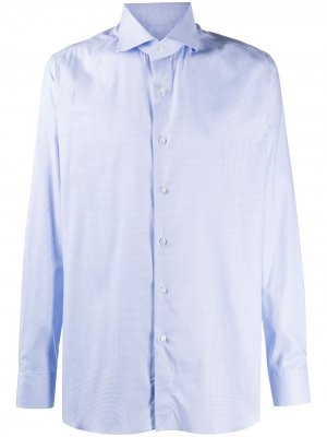 Рубашка на пуговицах с длинными рукавами Xacus. Цвет: синий