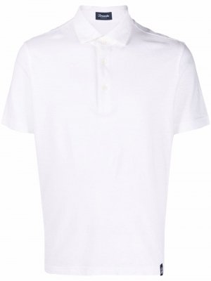 Fine-knit short-sleeved polo shirt Drumohr. Цвет: белый