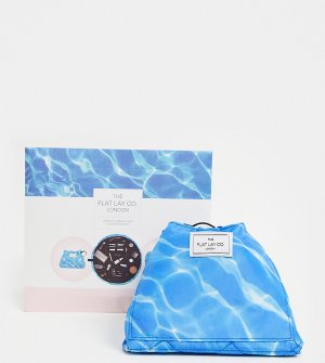 Косметичка с затягивающимся шнурком и принтом «бассейн» Flat Lay Co. X ASOS Exclusive-Бесцветный Company