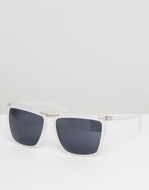 Солнцезащитные очки с квадратной оправой AJ Morgan. Цвет: кремовый