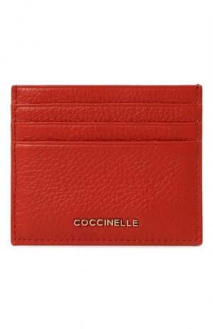 Кожаный футляр для кредитных карт Coccinelle. Цвет: оранжевый