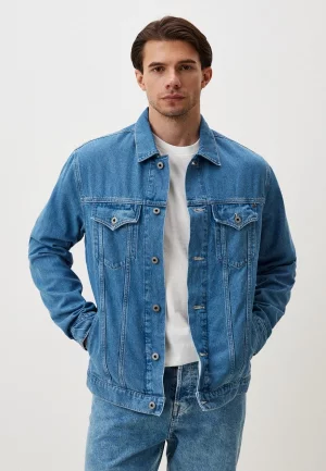 Куртка джинсовая Pepe Jeans. Цвет: синий