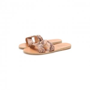 Кожаные шлепанцы Desmos Ancient Greek Sandals. Цвет: розовый