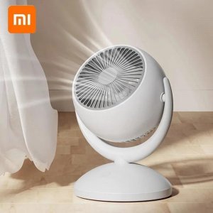 Вентилятор воздушного охлаждения , бытовой, сильный ветер, велосипедный, 4 скорости, регулируемый, вращение на 360°, USB, настольный, бесшумный Xiaomi