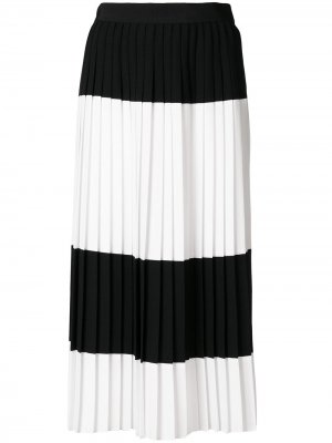 Плиссированная юбка с контрастными панелями Mantu. Цвет: черный
