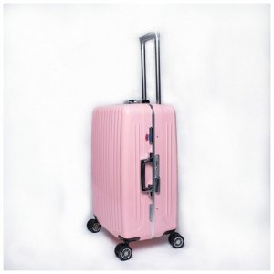 Большой чемодан из поликарбоната Розовый Ambassador. Цвет: розовый
