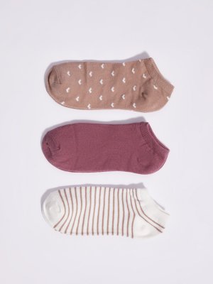 Набор коротких носков (3 пары в комплекте) zolla. Цвет: мультицвет