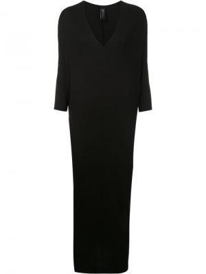 Длинное платье с V-образным вырезом Zero + Maria Cornejo. Цвет: чёрный