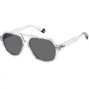Солнцезащитные очки, бесцветный, серый Polaroid. Цвет: бесцветный/серый
