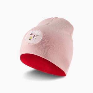 Детская шапка Puma X Peanuts Classic Youth Beanie. Цвет: розовый