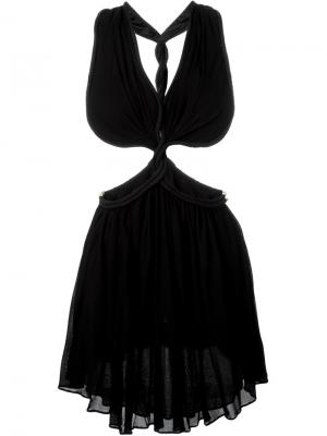 Платье с веревочной отделкой Jay Ahr. Цвет: чёрный