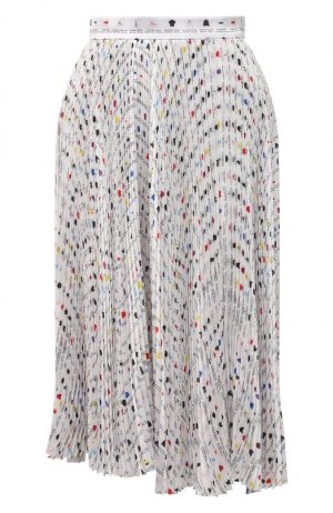 Плиссированная юбка Balenciaga. Цвет: белый