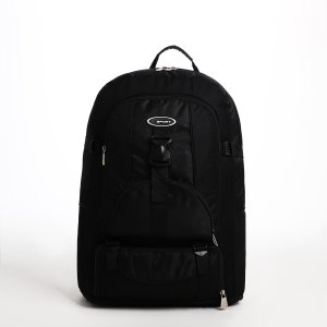 Рюкзак туристический на молнии, с увеличением, 5 наружных карманов, цвет черный No brand