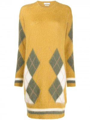 Argyle knit dress Ballantyne. Цвет: желтый