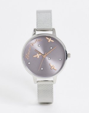 Часы с сетчатым браслетом -Серебряный Olivia Burton