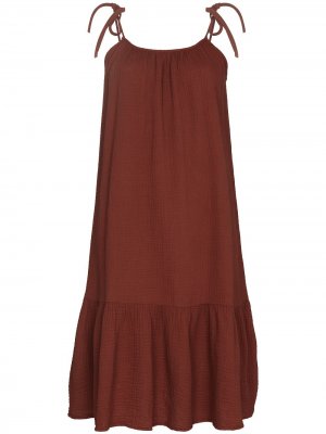 Платье миди Lilou Honorine. Цвет: коричневый