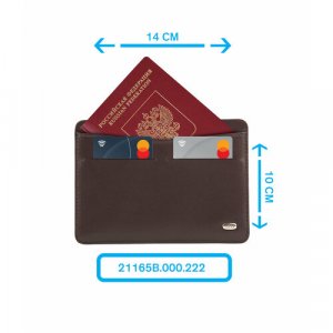 Обложка для паспорта 21165B.000.222, коричневый Petek 1855. Цвет: коричневый