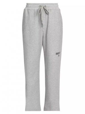 Потертые спортивные штаны прямого кроя с логотипом , серый Dolce&Gabbana
