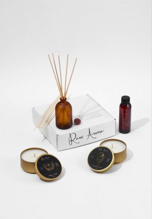 Набор ароматический Raw Aroma Подарочный с ароматами для интерьера. Цвет: коричневый