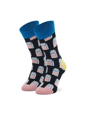 Высокие детские носки , черный Happy Socks