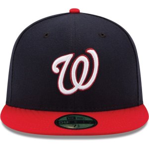 Мужская шляпа New Era темно-синего/красного цвета Washington Nationals Alternate Authentic Collection On-Field 59FIFTY.
