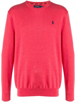 Пуловер с вышитым логотипом Polo Ralph Lauren. Цвет: красный
