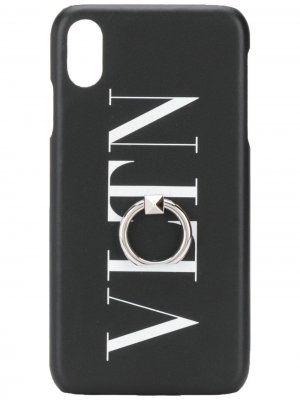 Чехол для iPhone XS Max с логотипом VLTN Valentino Garavani. Цвет: черный