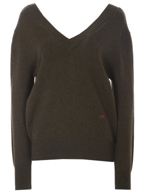 Пуловер кашемировый Victoria Beckham. Цвет: зеленый