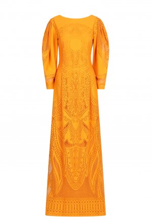Платье ALBERTA FERRETTI. Цвет: оранжевый